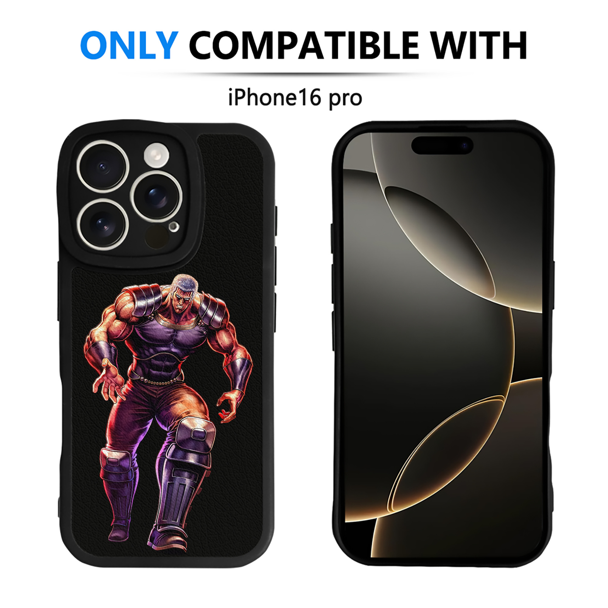 （画像用） 北斗の拳 Fist of the North Star 【iPhone 16シリーズ対応】シリコンスマホケース（レザー調） 材質：シリコン